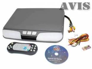 Потолочный монитор 15,6" AVIS AVS1520T с DVD (серый)